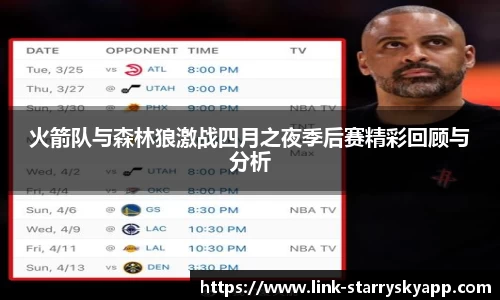 火箭队与森林狼激战四月之夜季后赛精彩回顾与分析